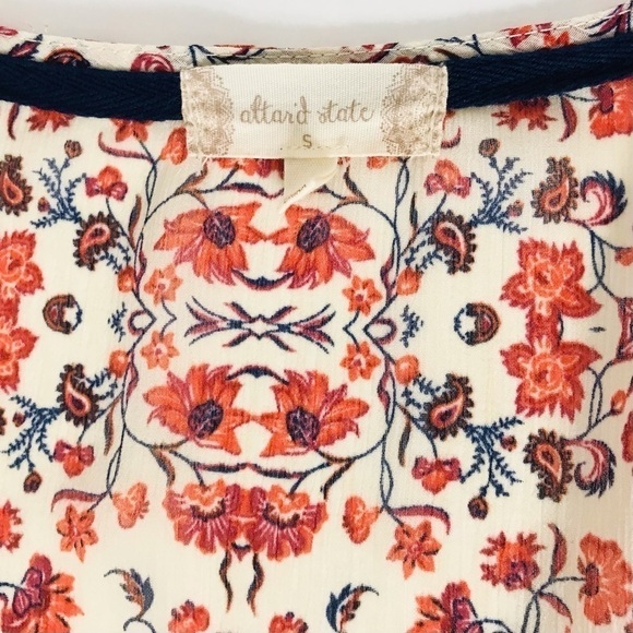 Altar’d State Bohemian Hippie Floral Crochet Kimono Sweater Topper - Picture 8 of 9